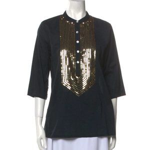 FIGUE Crew Neck Three-Quarter Sleeve Tunic